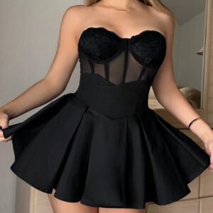 SHEIN ICON Solid Black Mini Skirt