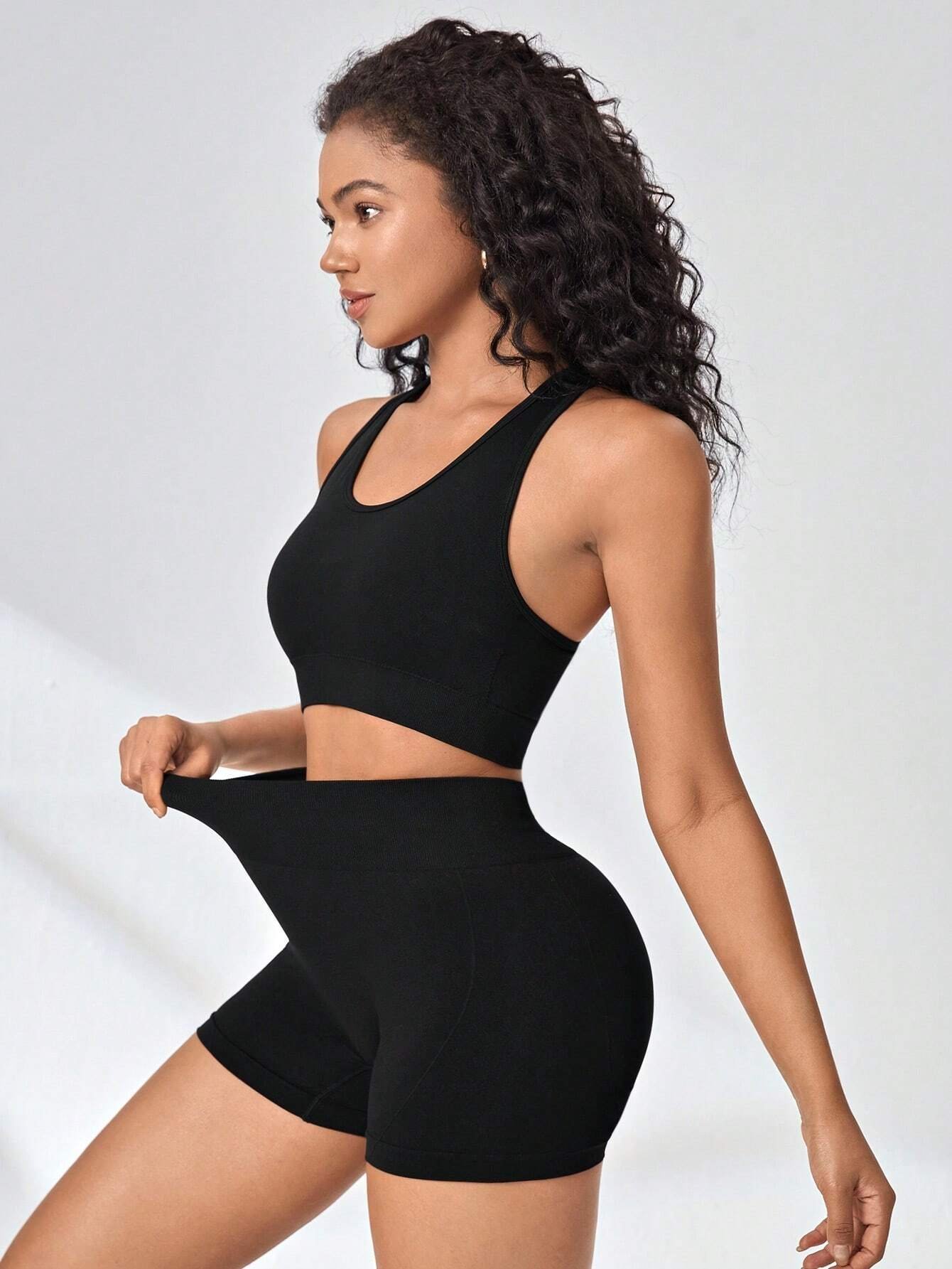 SHEIN Easithlete Letter Graphic Sports Set Workout Women - Image 5